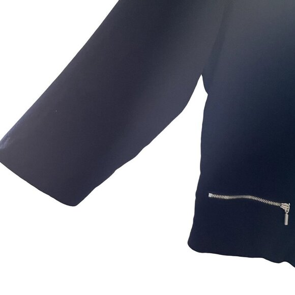 Chico's black blazer business casual plus size comfortable zipper pockets - Picture 5 of 7